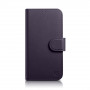 iCarer Wallet Case 2in1 leren klaphoesje voor iPhone 14 Plus, Anti-RFID, donkerpaars (WMI14220727-DP)