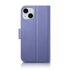 iCarer Wallet Case 2in1 leren klaphoesje voor iPhone 14 Plus, Anti-RFID, lichtpaars (WMI14220727-LP)