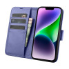 iCarer Wallet Case 2in1 leren klaphoesje voor iPhone 14 Plus, Anti-RFID, lichtpaars (WMI14220727-LP)
