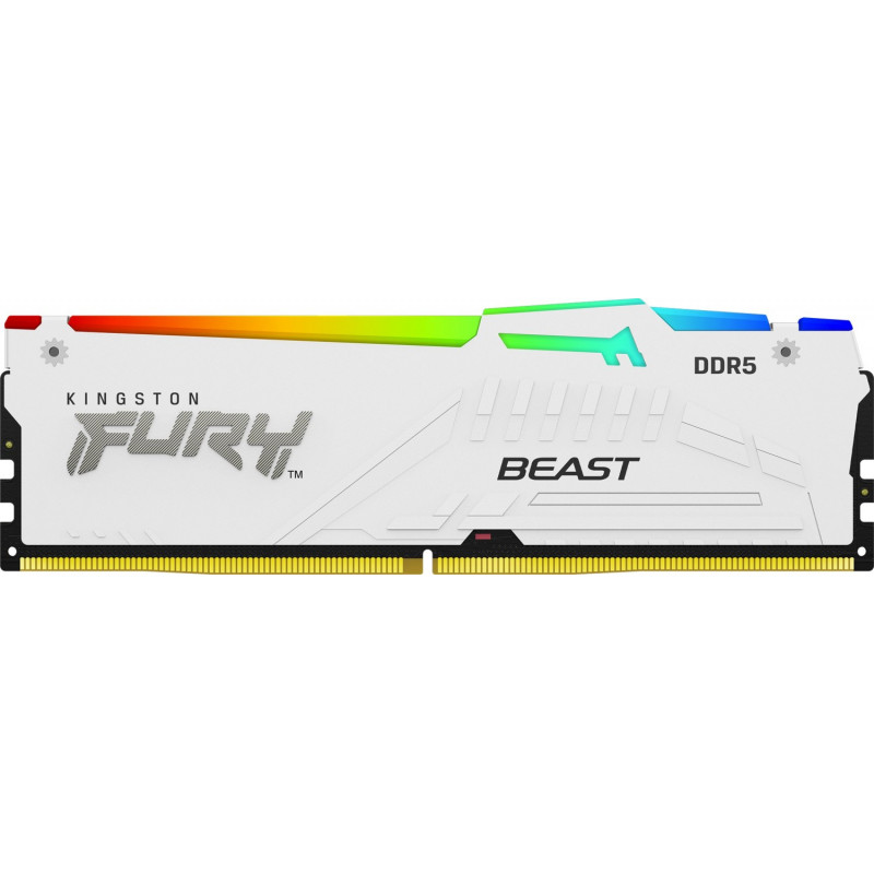Kingston FURY Beast 16 GB DDR5-5600 CL40 DIMM-geheugenmodule, RGB, wit, KF556C40BWA-16
