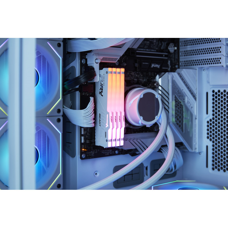 Kingston FURY Beast 16 GB DDR5-5600 CL40 DIMM-geheugenmodule, RGB, wit, KF556C40BWA-16