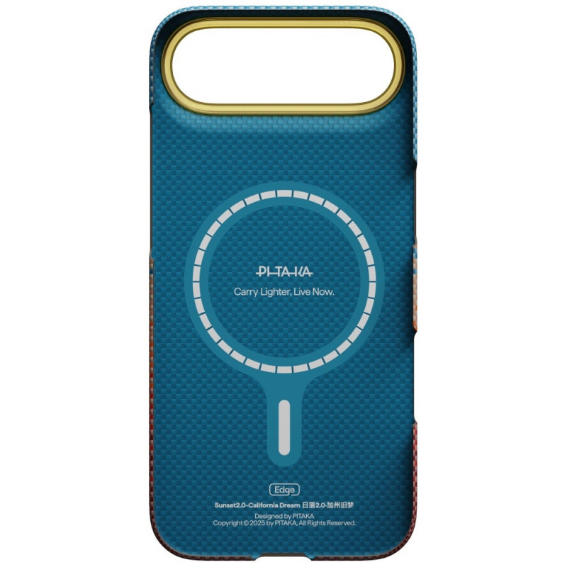 PITAKA Edge Case California Dream 01 hoesje voor Apple iPhone Air, zonsondergang