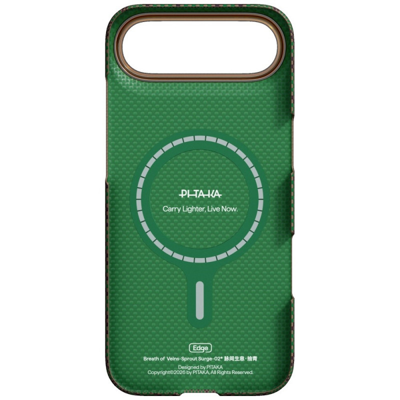 PITAKA Edge Case Breath of Veins hoesje voor Apple iPhone Air, sprout surge