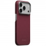PITAKA Edge Case Argyle MagSafe hoesje voor Apple iPhone 18 Pro / 17 Pro, bordeauxrood