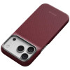 PITAKA Edge Case Argyle MagSafe hoesje voor Apple iPhone 18 Pro / 17 Pro, bordeauxrood