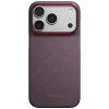 PITAKA Edge Case Argyle MagSafe hoesje voor Apple iPhone 18 Pro / 17 Pro, blauw-rood