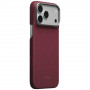 PITAKA Edge Case Argyle MagSafe hoesje voor Apple iPhone 18 Pro Max / 17 Pro Max, bordeauxrood