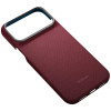 PITAKA Edge Case Argyle MagSafe hoesje voor Apple iPhone 18 Pro Max / 17 Pro Max, bordeauxrood