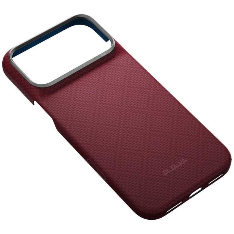 PITAKA Edge Case Argyle MagSafe hoesje voor Apple iPhone 18 Pro Max / 17 Pro Max, bordeauxrood