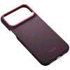 PITAKA Edge Case Argyle MagSafe hoesje voor Apple iPhone 18 Pro Max / 17 Pro Max, blauw-rood
