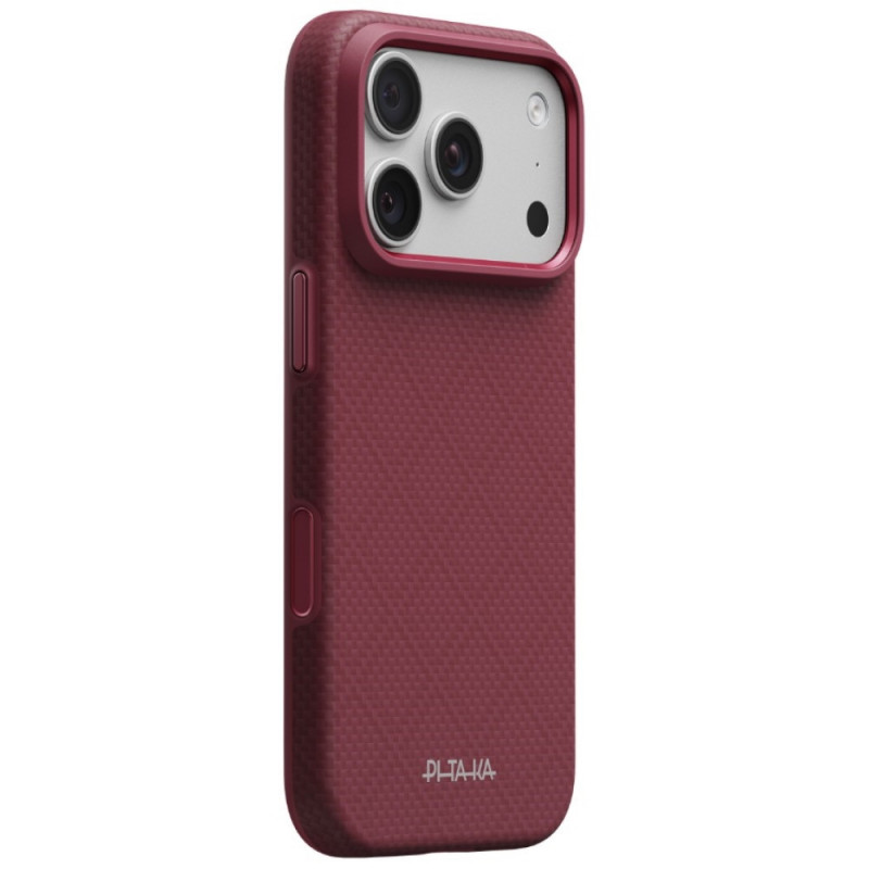 PITAKA Summa Case hoesje voor Apple iPhone 18 Pro / 17 Pro, bordeauxrood