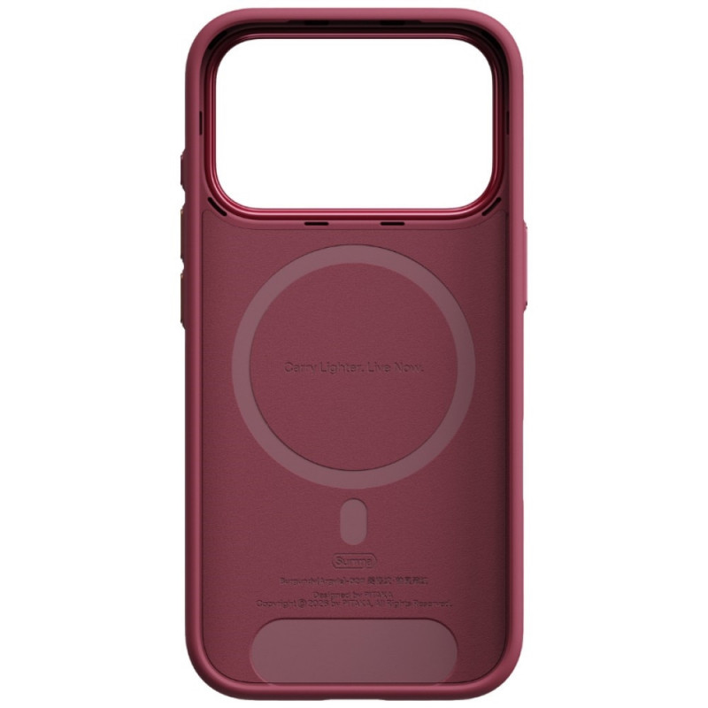 PITAKA Summa Case hoesje voor Apple iPhone 18 Pro / 17 Pro, bordeauxrood