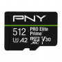 PNY PRO Elite Prime microSDXC-geheugenkaart 512 GB, UHS-I, Class 10, U3, V30, P-SDU512V32200PEP-GE