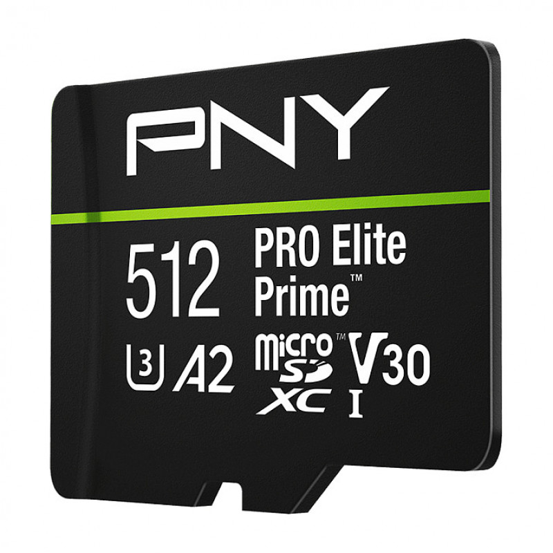 PNY PRO Elite Prime microSDXC-geheugenkaart 512 GB, UHS-I, Class 10, U3, V30, P-SDU512V32200PEP-GE