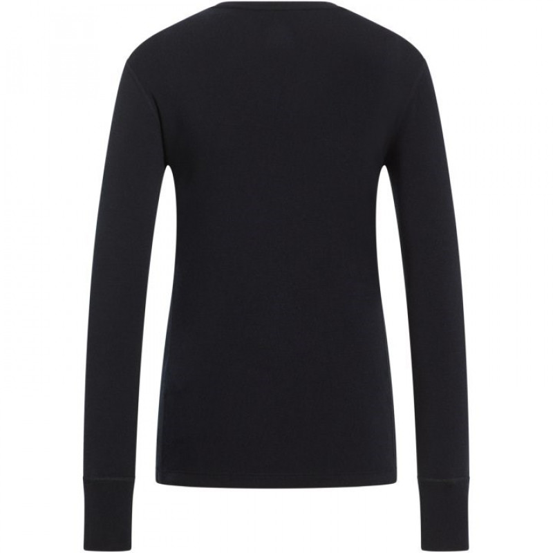 Odlo BL TOP MERINO 260 dames basislaagshirt met lange mouwen en ronde hals, maat S, zwart