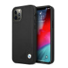 BMW BMHCP12LRCDPK Apple iPhone 12 Pro Max hardcase Leather Deboss, zwart