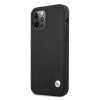 BMW BMHCP12LRCDPK Apple iPhone 12 Pro Max hardcase Leather Deboss, zwart