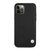 BMW BMHCP12LRCDPK Apple iPhone 12 Pro Max hardcase Leather Deboss, zwart