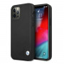 BMW BMHCP12MRCDPK Apple iPhone 12 / 12 Pro hardcase Leather Deboss, zwart