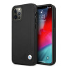 BMW BMHCP12MRCDPK Apple iPhone 12 / 12 Pro hardcase Leather Deboss, zwart