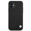 BMW BMHCP12SRCDPK Apple iPhone 12 mini hardcase Leather Deboss, zwart