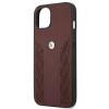 BMW BMHCP13SRSPPR Apple iPhone 13 mini hardcase Leather Curve Perforate, rood