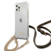 Guess GUHCP12MKC4GSGO Apple iPhone 12 / 12 Pro hardcase 4G Gold Chain, transparant