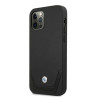 BMW BMHCP12MRSWPK Apple iPhone 12 / 12 Pro hardcase Leather Perforate, zwart