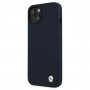 BMW BMHCP13SSILNA Apple iPhone 13 mini hardcase Silicone Signature, marineblauw