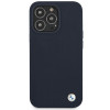 BMW BMHCP13XSILNA Apple iPhone 13 Pro Max hardcase Silicone Signature, marineblauw