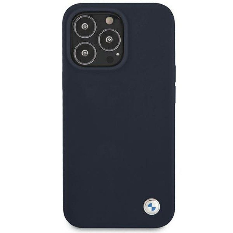 BMW BMHCP13XSILNA Apple iPhone 13 Pro Max hardcase Silicone Signature, marineblauw