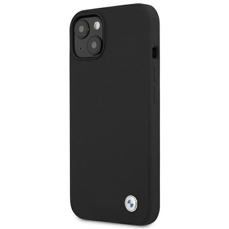 BMW BMHCP13SSILBK Apple iPhone 13 mini hardcase Silicone Signature, zwart