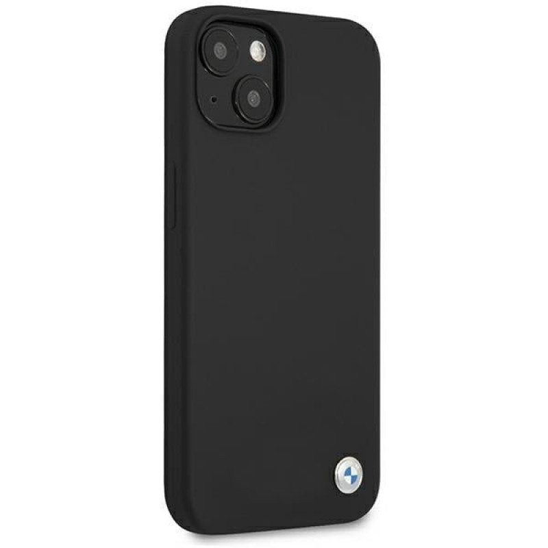 BMW BMHCP13SSILBK Apple iPhone 13 mini hardcase Silicone Signature, zwart