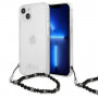 Guess GUHCP13SKPSBK Apple iPhone 13 mini hardcase Black Pearl, transparant