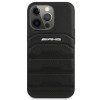 Mercedes-AMG AMHCP14LGSEBK Apple iPhone 14 Pro hardcase, Leather Debossed Lines, zwart