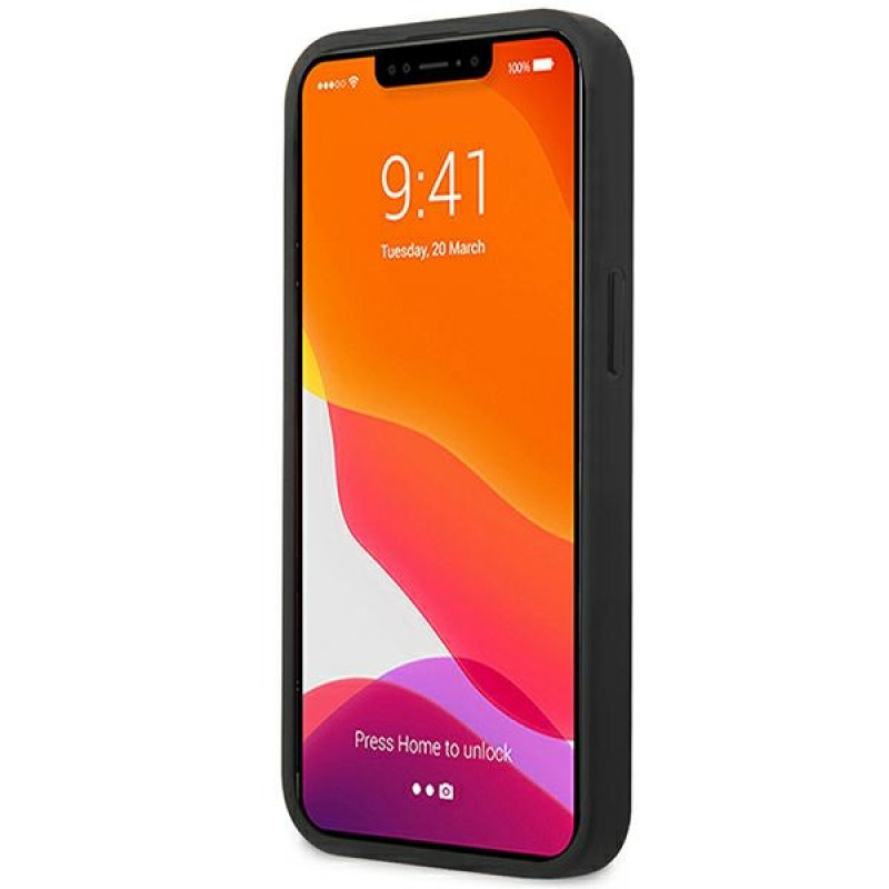 Mercedes-AMG AMHCP14MGSEBK Apple iPhone 14 Plus / 15 Plus hardcase, Leather Debossed Lines, zwart