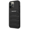 Mercedes-AMG AMHCP14XGSEBK Apple iPhone 14 Pro Max hardcase, Leather Debossed Lines, zwart