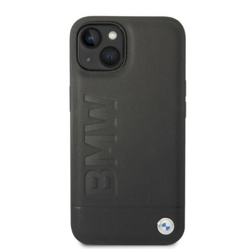 BMW BMHMP14MSLLBK Apple iPhone 14 Plus / 15 Plus hardcase, Signature Logo Imprint MagSafe, zwart