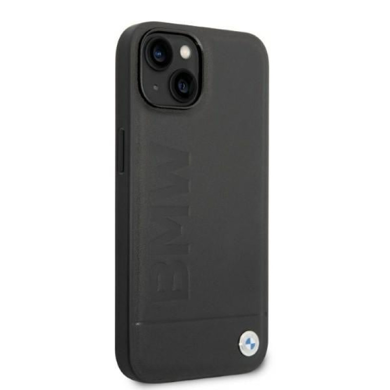 BMW BMHMP14MSLLBK Apple iPhone 14 Plus / 15 Plus hardcase, Signature Logo Imprint MagSafe, zwart