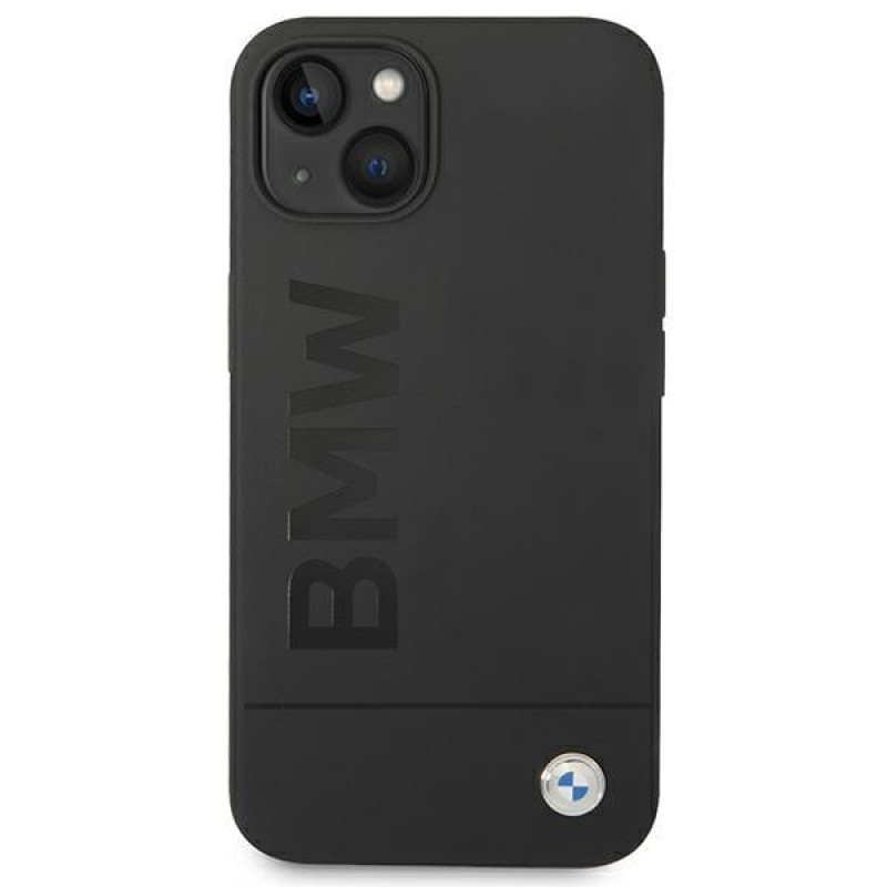 BMW BMHMP14MSLBLBK Apple iPhone 14 Plus / 15 Plus hardcase, Silicone Signature Logo MagSafe, zwart