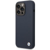 BMW BMHMP14XSILNA Apple iPhone 14 Pro Max hoesje, Silicone Metal Logo MagSafe, marineblauw