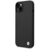 BMW BMHCP14MSILBK Apple iPhone 14 Plus / 15 Plus hoesje, Silicone Metal Logo, zwart