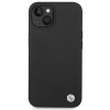 BMW BMHCP14SSILBK Apple iPhone 14-hoesje, Silicone Metal Logo, zwart