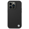 BMW BMHCP14XSILBK Silicone Metal Logo hardcase voor Apple iPhone 14 Pro Max 6,7", zwart