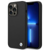 BMW BMHCP14LSILBK Apple iPhone 14 Pro hoesje, Silicone Metal Logo, zwart