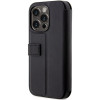 BMW BMBKP14L22RVSK Leather Stamp Blue Lines bookcase voor Apple iPhone 14 Pro 6,1", zwart