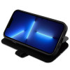 BMW BMBKP14L22RVSK Leather Stamp Blue Lines bookcase voor Apple iPhone 14 Pro 6,1", zwart