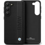 BMW BMHCS23M22RDPK Leather Textured & Stripe hardcase voor Samsung Galaxy S23+ (S916), zwart