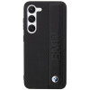 BMW BMHCS23M22RDPK Leather Textured & Stripe hardcase voor Samsung Galaxy S23+ (S916), zwart