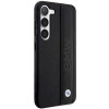 BMW BMHCS23M22RDPK Leather Textured & Stripe hardcase voor Samsung Galaxy S23+ (S916), zwart